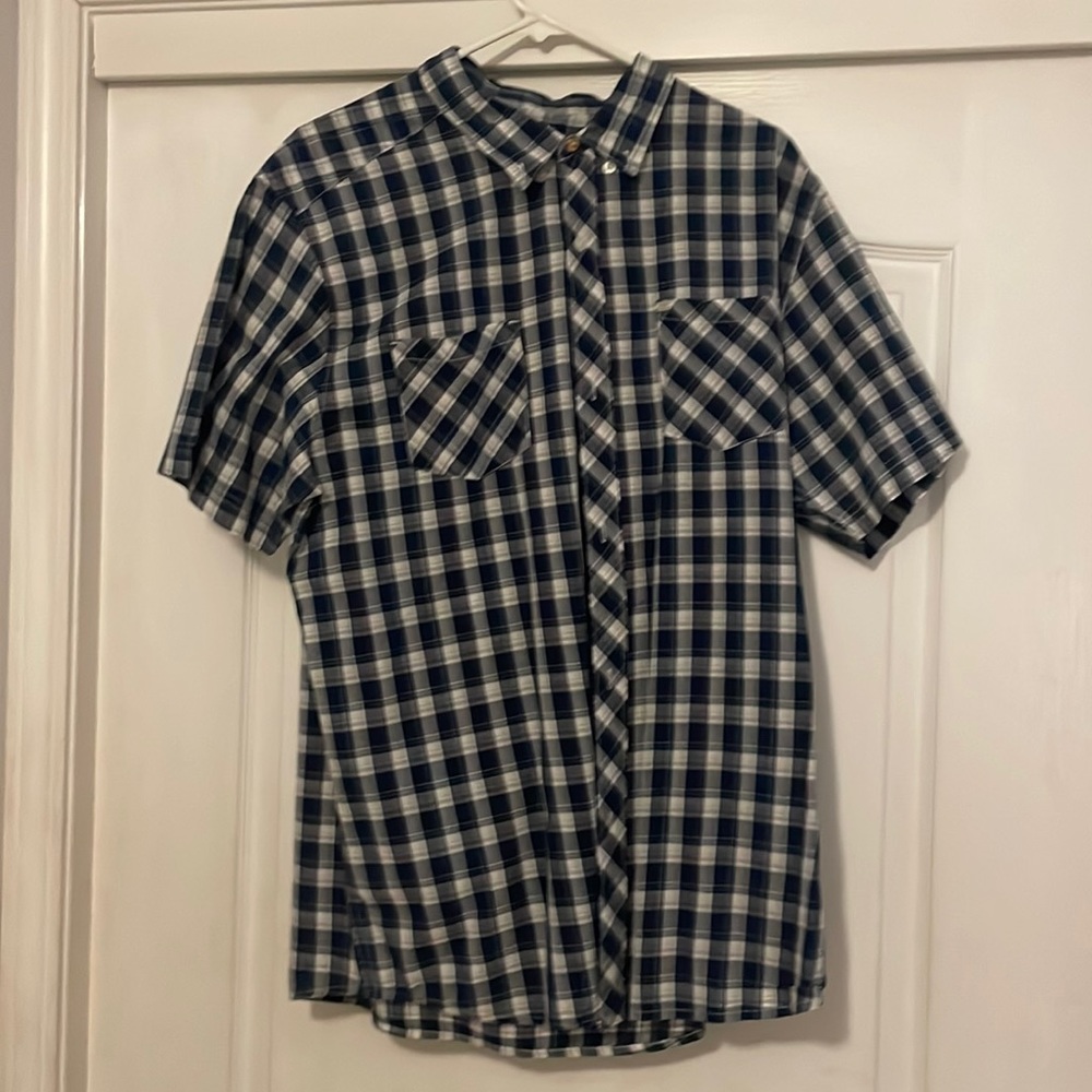 Quick Silver Plaid Button Down Shirt - image 1